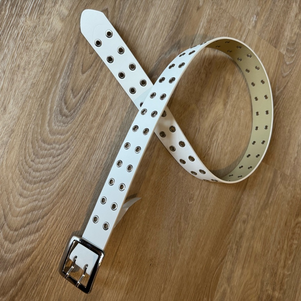Wide white belt from Target!